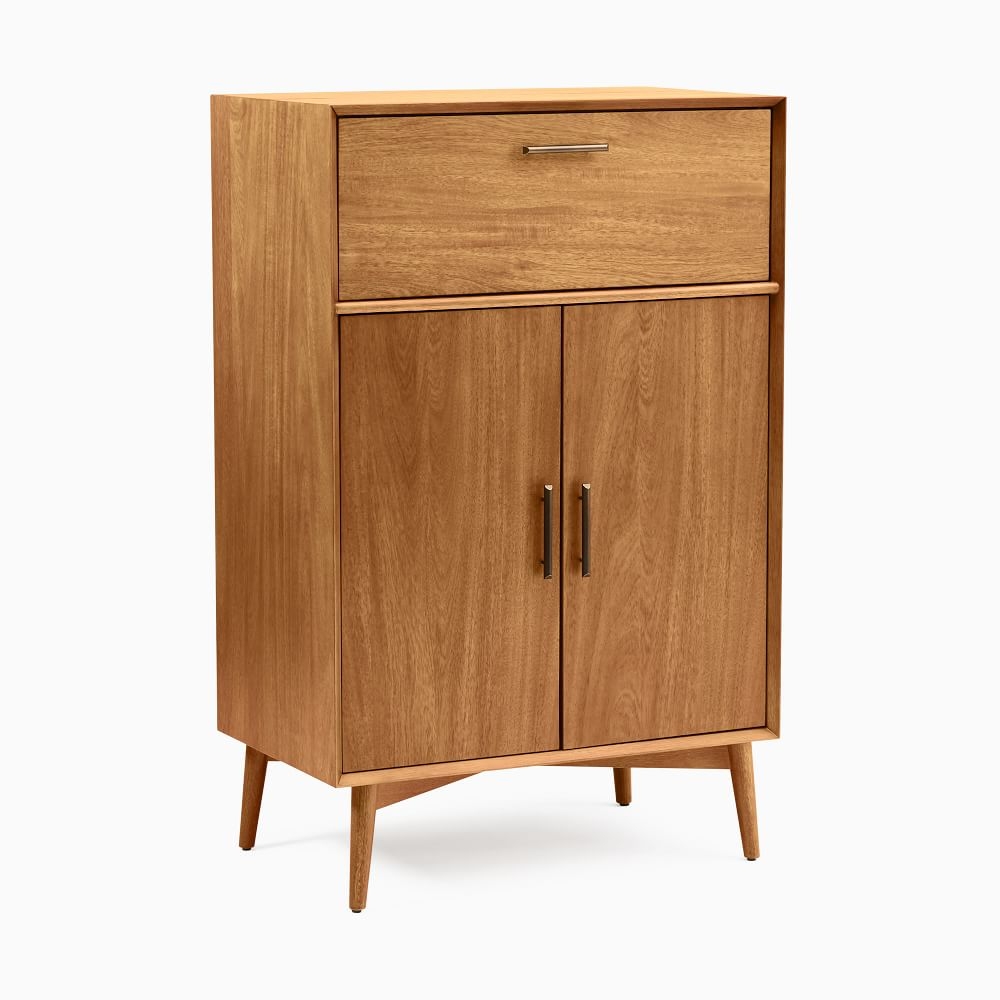 Narrow outlet bar cabinet