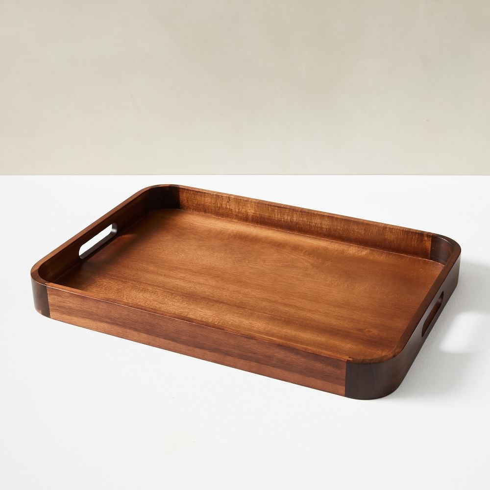 Dark hot sale wood tray
